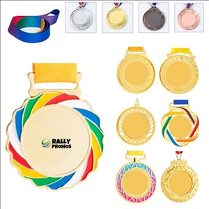 Lot Winner Metal Medals with Neck Ribbons Trophy Award